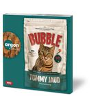 "Bubble: Explosive Story an Shrimps" von Tommy Jaud, mit einer Katze auf einer Verpackung in Form eines Hörbuchs.