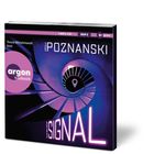 Cover eines Hörbuchs: Oben steht "Tessa Mittelstaedt liest". In der Mitte "Ursula Poznanski". Unten "Das Signal". Spiralform in lila.