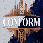 "ARIEL SULLIVAN, CONFORM, AUF WELCHER SEITE STEHST DU?, enchanted by arsEdition." 
Illustration von Gebäuden und Wolken.