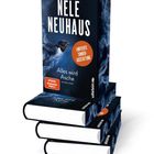 "DEM WIRD ALLES ZU ASCHE" steht auf einem geöffneten Buchdeckel. Daneben ein Porträtfoto und Beschreibungstext.