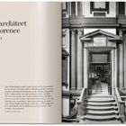 VI. The architect in Florence 1513-1534. Christof Thoenes. Schwarz-Weiß-Fotografie einer Gebäudefront mit Säulen.