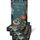 „Exposing Billionaires' Row“, Roman von Kathinka Engel. Cover mit floralen Mustern in Blau- und Goldtönen.