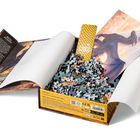 Text: "BETH GILBERT", "FOURTH WING", "500 pcs". Illustration mit Drachen und Puzzle-Stücken.