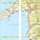Kartenillustration mit Texten: "LLYN PENINSULA", "PENRHYN", "SNOWDONIA NATIONAL PARK", "BAE CAERNARFON", "CARDIGAN BAY".