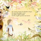 Text: "But the linnet had a broken wing..." Illustration: Ein Kind hält einen verletzten Vogel in einem Umhang.