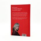Ein roter Buchrücken mit weißem Text: "Elf Frauen, elf Moment-Romane, das pralle Leben!" Unten ein Porträt einer Frau.