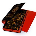 Auf dem Buchcover steht "Sarah J. Maas, A Court of Silver Flames, Das Reich der Sieben Höfe". Schwarz mit orangen Mustern.