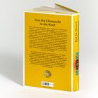 Gelber Hintergrund, schwarzer Text: "Aus der Ohnmacht in die Kraft". Buchrücken: Titel in bunten Buchstaben, Autor: Prof. Dr. Dietrich Grönemeyer.