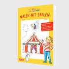 "SPASS IM WALD. Conni und Son sind Wald-Detektive. Was entdecken sie?" zeigt ein Malen-nach-Zahlen-Bild mit Kindern im Wald.