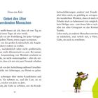 „Gebet des älter werdenden Menschen“ von Teresa von Ávila, daneben eine Illustration mit einer Person vor einem Spiegel.