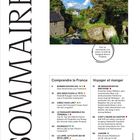 Texte: SOMMAIRE, Comprendre la France, Voyager et manger. Foto von Landschaft mit Fluss und Häusern.