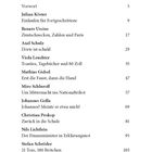 INHALT

Vorwort 5

Julian Köster
Einlaufen für Fortgeschrittene 9

Renars Uscins
Zimtschnecken, Zahlen und Paris 17

Axel Schulz
Dörte ist schuld 29

Viola Leuchter
Toasties, Tagebücher und 80 Zoll 35

Mathias Gidsel
Erst die Faust, dann die Hand 47

Miro Schluroff
Um Mitternacht ins Nationaltrikot 57

Johannes Golla
Johannes? Meinte er etwa mich? 69

Christian Prokop
Zurück in die Schule 81

Nils Lichtlein
Der Finanzminister in Erklärungsnot 95

Stefan Schröder
21 Tore, 180 Brötchen 103

Lars Mikkelsen
Der Star, der vor Stars kein Wort herausbrachte 113