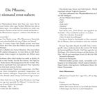 Titel: "Die Pflaume, die niemand ernst nahm"

Links: Eine kurze Erzählung über Pflaumen.

Rechts unten: Rezept für "Omas Pflaumenmus".