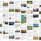 Diese Collage enthält mehrere Textblöcke über Fahrradtouren, die Lüneburger Heide und lokale Sehenswürdigkeiten.