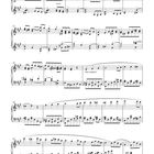 Noten und Anweisungen wie "cresc." und "ben cantato" auf fünf Zeilen. Musikstück mit Notenwerten und Pausen.