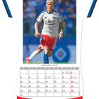Kalender für Mai mit Bild eines Fußballspielers. Text: "Albert Grønbæk *23.05.2001". Spieler trägt ein Trikot.