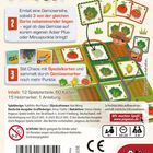 "VEGGIE MATCH" steht oben. Es zeigt ein farbenfrohes Spielbrett mit Gemüse und Charakteren in einem Illustrationsstil.