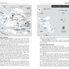 **Textausschnitt links:** Tickets and Passes, Individual Vaporetto Tickets, Tap-to-Pay, Passes, Paper Tickets.

**Textausschnitt rechts:** Venice Map Overview, Important Vaporetto Lines.

**Kartenbeschreibung:** Zweigeteilte Landkarte von Venedig mit markierten Bereichen.