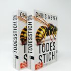 Text: "CHRIS MEYER, TODESSTICH, SPIEGEL Bestseller Autorin, ullstein, THRILLER." Zwei Buchcover mit Wespenabbildung.