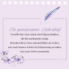 Zusammen lachen, über sich selbst lachen können und mit Humor durchs Leben gehen: Fröhlichkeit verdoppelt das Glück. Romantische Blumenillustration.