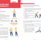 Einheit 4: Flexibilität und Gleichgewicht. Warm-up und Dehnübungen mit bebilderter Anleitung.