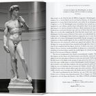 "The Breakthrough in Florence". Beschreibung von Michelangelos Arbeit an der David-Statue. Links eine Statue.