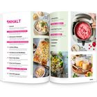 "Inhalt", gefolgt von einer Liste mit Seitenzahlen und Themen wie Frühstücksideen. Bilder von leckeren Gerichten sind sichtbar.