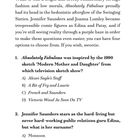 Text: "Round 1 – Absolutely Fabulous" mit Fragen über eine TV-Show. Optionen zu jeder Frage sind A–D aufgelistet.