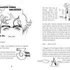 "CHAPTER THREE SNEAKERS APRIL 23, 1987" und eine Bleistiftzeichnung eines jungen Mannes.