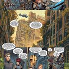 Comic mit Figuren in futuristischer Umgebung, diskutieren technische Themen. Haupttext: "Was genau heißt das, Hemet?"