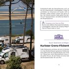 "Eindrucksvoll wirkt das Naturphänomen auch aus der Perspektive der angrenzenden Campingplätze." Wohnmobile vor Dünen.