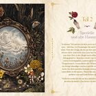 Teil 2: Spezielle und alte Hausmagie. Ein barockes Gemälde zeigt einen mondbeschienenen Himmel, umrahmt von Blumen.