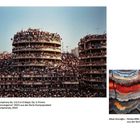 Alkan Avcıoğlu – Symphony No. 1/2/3, 2023, aus überfüllten Gebäuden; Strata #88, 2024, bunte Erdschichten.