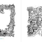 Links: "Roef Rettich Pippi Langstrumpf Gesamtausgabe 1967." Illustration von Pippi und Dorfansicht.