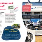 „Wie funktioniert die Börse?“ zeigt eine Textseite mit Grafiken und Fotos der Deutschen Börse.