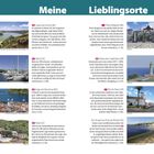 Meine Lieblingsorte: 1) Ponta Delgada, 20) Lagoa das Furnas, 41) Horta, 50) Vulcão dos Capelinhos, 71) Vila do Porto, 28) Angra do Heroísmo, 67) Velas, Der Strand von Praia da Vitória.

Acht Bilder: Stadtansichten, Natur und Sehenswürdigkeiten mit kurzen Beschreibungen.