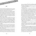 CRIME SCENE-Band oben, Text beginnt mit "ZWEI". Er beschreibt eine Szene, in der sich Personen über Diebstahl und Überwachung unterhalten.