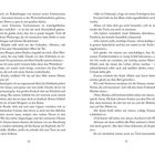 Seite 14 zeigt einen fortlaufenden Text. Die Geschichte dreht sich um einen Morgen mit Familiengesprächen und Vorbereitungen. Seite 15 beschreibt Dialoge und Interaktionen am Frühstückstisch mit Diskussionen über Sitzplätze.