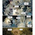 Comic: Zwei Männer kämpfen gegen eine Kreatur mit tentakelartigen Gliedmaßen. Explosionen und Flucht in den Dschungel.
