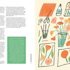 Texte: KUNST FÜR DIE SEELE, LEIM, Texte: Lise Sappelwald, Ela Reiß. 

Illustration: Bunte Blumen, Schere, Leimtube, Pinsel, Papier.