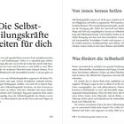 "Die Selbstheilungskräfte arbeiten für dich", "Von innen heraus heilen", "Was fördert die Selbstheilung?". Seitenzahlen 135 und 136.