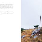 Text über Dank an Bauernfamilien und Freunde nach Unglück, sowie Wertschätzung für Buchneuausgabe. Nebenbei eine karge Berglandschaft.
