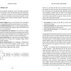 Text: Warum fühlen wir? Ein Auslöser. Aktuelle Stimmung. Deutung/Bewertung. Emotionale Empfindung. Emotionale Ausdrucksweise.  

Links: Eine Illustration zeigt den Zusammenhang dieser Elemente. Rechts: Eine Geschichte verdeutlicht den Prozess.