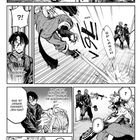 Mehrere Personen in dynamischen Posen. Sprachblasen enthalten Ausrufe und Fragen. Manga-Stil, actionreiche Szenen.