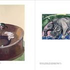 Links: "Francis Bacon, Portrait of George Dyer Crouching, 1966." 
Rechts: "Pablo Picasso, Dying Bull, 1934." 
Zwei Gemälde nebeneinander.