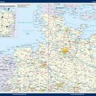 Kartenaufschrift: Färöer, Irland, Großbritannien. Zeigt Großbritannien und Irland; Atlantik im Westen, Nordsee im Osten.