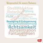 Wörter wie Achtsamkeit, Fantasiereisen, Motorik und Stressreduktion sind in verschiedenen Farben und Größen angeordnet.
