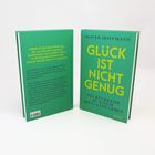 Der Titel auf dem Buchcover lautet "GLÜCK IST NICHT GENUG". Autor: Oliver Hoffmann. Rückseite hat ein Zitat und weitere Details.