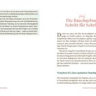 „Die Bauchgeburt Schritt für Schritt“. Zwei Spalten Text, eine farblich hervorgehoben. Rosa Rand links.