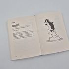 Links steht: "Curglaff. Der Schock beim Eintauchen in kaltes Wasser." Rechts eine Illustration mit einem Pinguin auf einem Kopf.